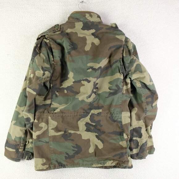 Rothco Field Jacket Mens Small Green Woodland Camo Heavyweight Full Zip Army - Picture 5 of 11
